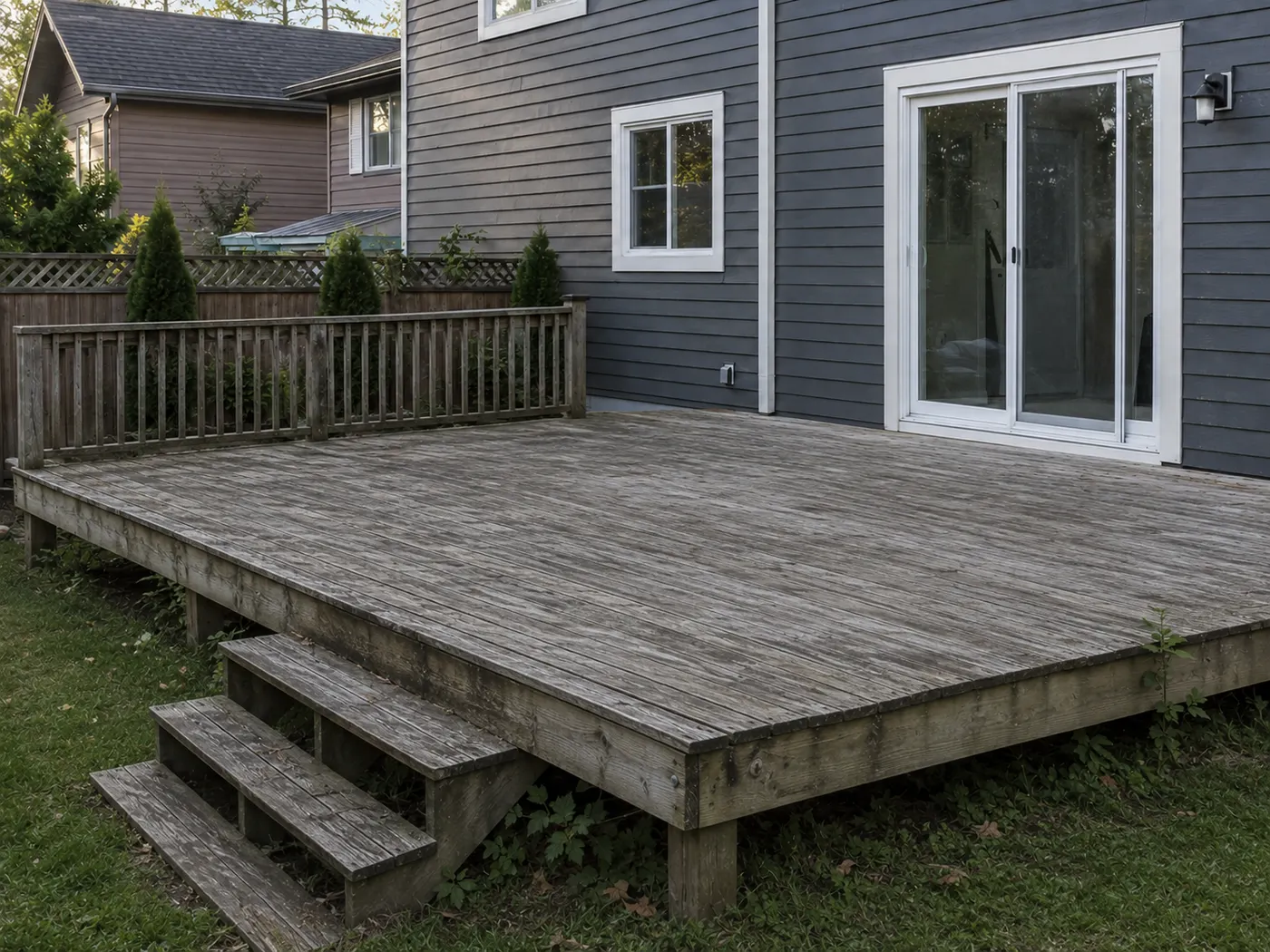 Deck before restoration
