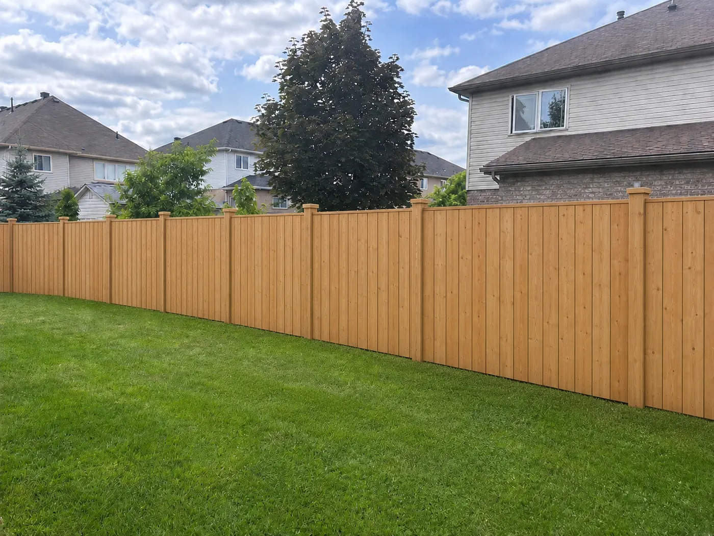 Completed residential fence